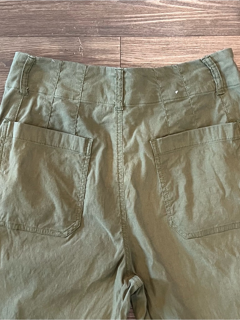 Maeve by Anthropologie The Colette High-Rise Wide-Leg Ankle Pants Olive 28 - Picture 9 of 12